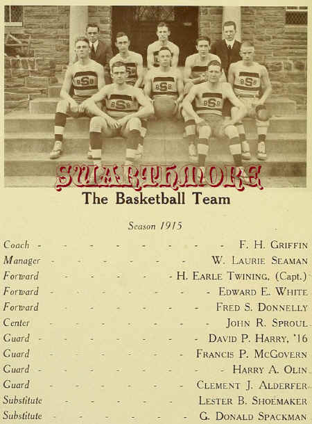 1915 Swarthmore Basketball Team TAGGED.jpg (434553 bytes)